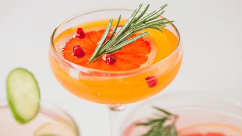 Try our sparkling blood orange THC mocktail recipe