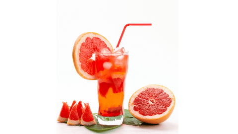 Craft a virgin grapefruit sunset drink with THC