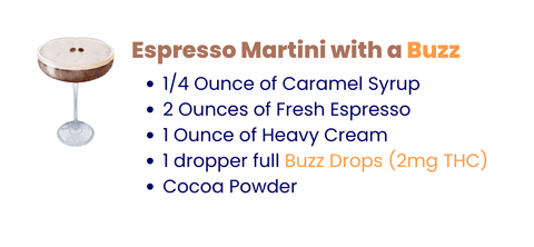Alcohol-free espresso martini THC drink recipe
