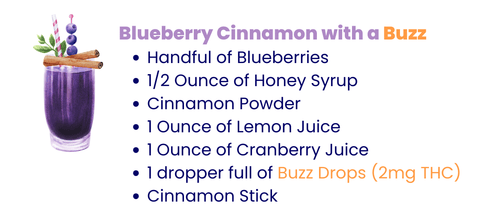 How to make a simple blueberry cinnamon THC mocktail