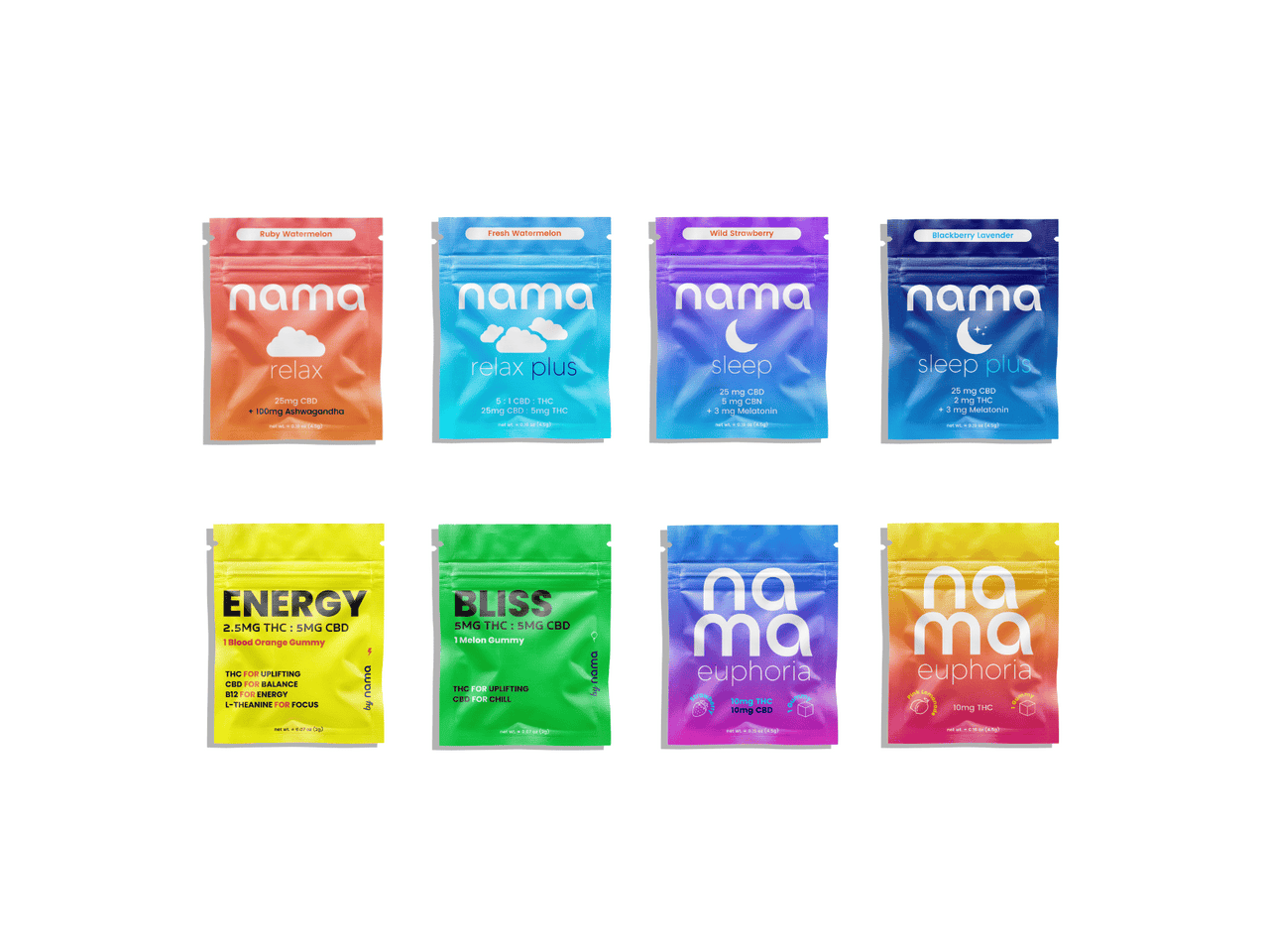The Ultimate Hemp Gummy Sampler | THC and CBD Cannabis Gummies | nama CBD