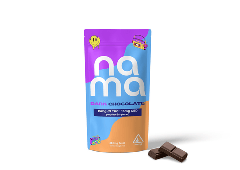 THC Dark Chocolate Bar with CBD