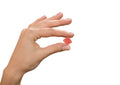 hand holding euphoria strawberry gummy