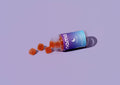 nama sleep melatonin gummies with gummies on side with purple background